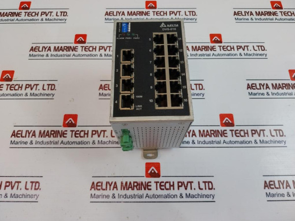 Delta Dvs-016W01 Industrial Ethernet Switch Unmanaged 16 10/100Base-t (X) Port Used