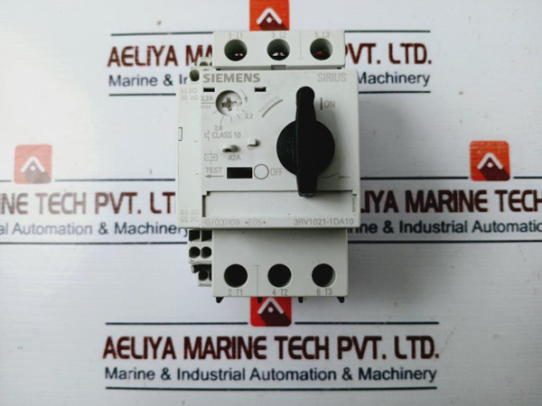 Siemens Sirius 3Rv1021-1Da10 Circuit Breaker W/ Auxiliary Switch 3Rv1901-2A Used
