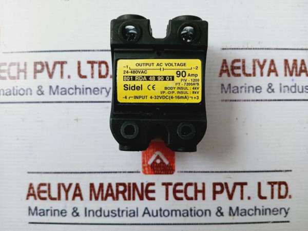 Sidel 801 Rda 48 90 01 Dc To Ac Solid State Relay 24-480Vac 90 Amp New