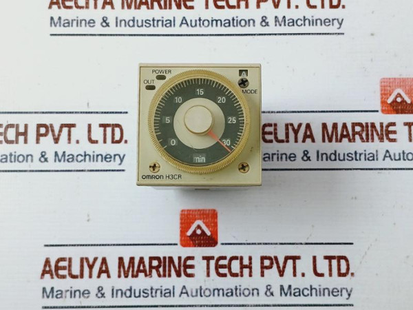 Omron H3Cr-a8 Solid-state Multi-functional Timer 0 To 30 Min, 5A 100 To 240Vac Used