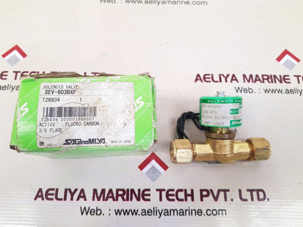 Saginomiya sev-603bxf solenoid valve with coil