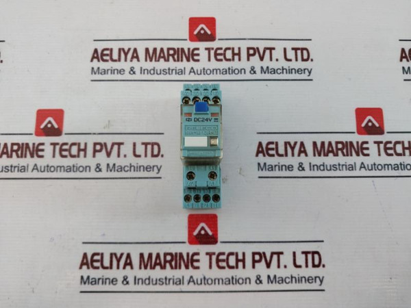 Releco Serie Qr-c C9-a41 Dx 2 Poll Control Relay With Base E92191 6A 24Vdc Used