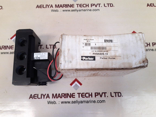 Parker phs540s-15 1/2" pneumatic solenoid valve