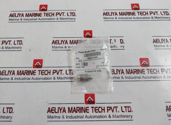 Waters 289003360 Check Valve Assy Dual Ball & Seat - New