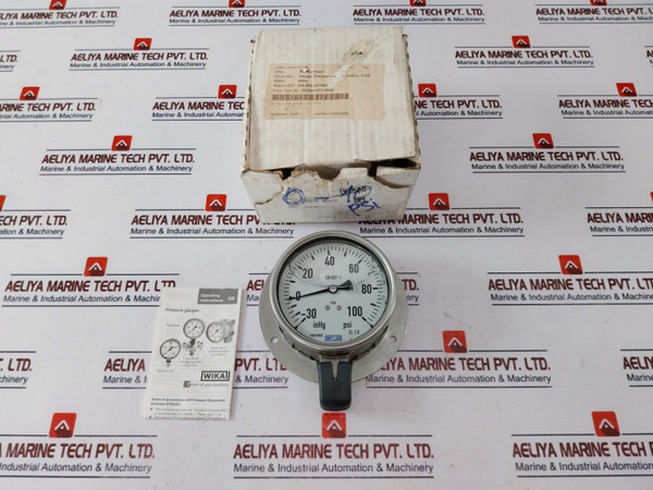Wika En 837-1 Pressure Gauge 160 Psi Mounted Diaphragm Seal - New