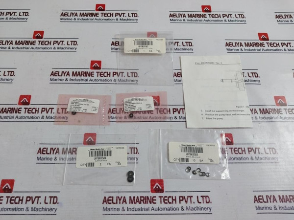 Waters Wat069502 Buffer Seal Kit W/ Kalrez Plunger Seal,Belleville Spring,Support Ring - New