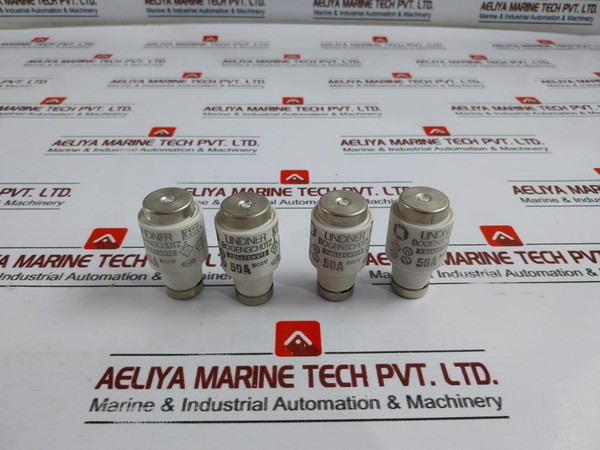 Lot Of 5X Lindner Bogenschutz 50A Ceramic Bottle Fuse, 500V, 50 Amp