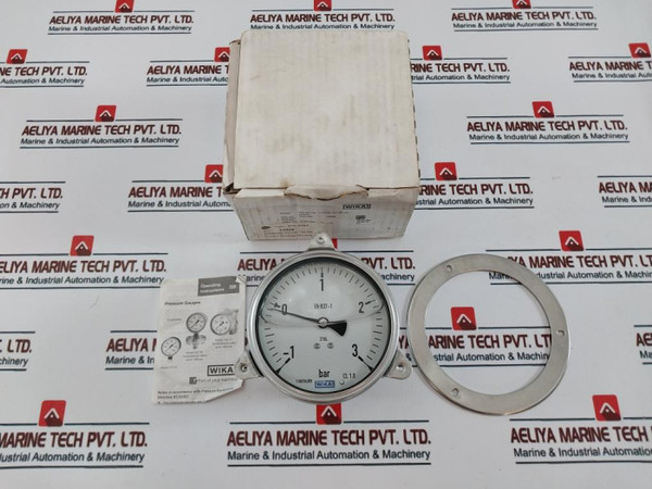 Wika En 837-1 Compound Pressure Gauge 316L Stainless Steel 100 Mm -1 To 3 Bar