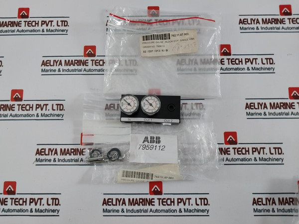 Abb 7959112 Manometer Block-c Alu G1/4" Einf 10 Bar 0-145 Psi