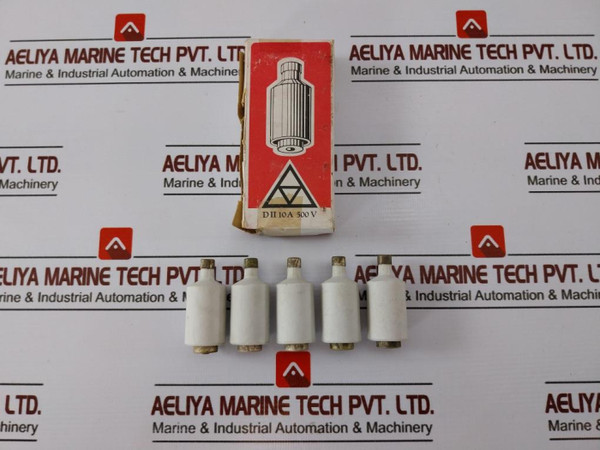 Lot Of 5X D Ii 10A 500V Fuse Link Bottle Fuse - Used