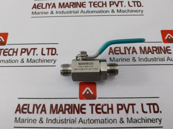 Siemtech 6-bl2-06S-0-o2 3/8 316Ss Fittings 1000 Psi @ 100°F - New