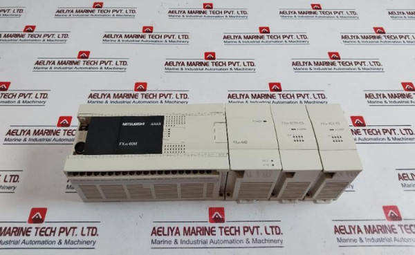 Mitsubishi Fx3G-60Mt/Dss,Fx2N-4Ad,Fx2N-8Eyr-es,Fx2N-8Ex Es Set Dc 24 V - Used