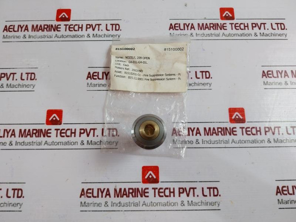 Ultra Fog 931028 Nozzle 209 Open Fire Suppression System