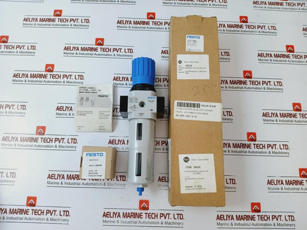Festo Lfr-d-midi Filter Regulator Unit With Pressure Gauge 16Bar/230 Psi/1,6 Mpa - New