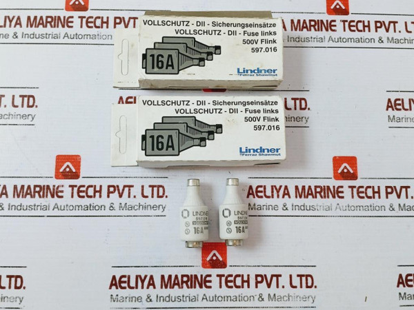 Lot Of 8X Lindner 597.016 Fuse Links 16A 500V Full Protection - New