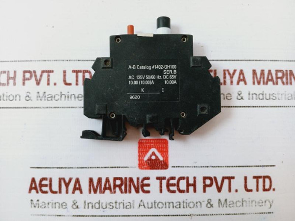 Allen-bradley 1492-gh100 Miniature Circuit Breaker 10A Ac 125V 50/60Hz Dc 65V - Used