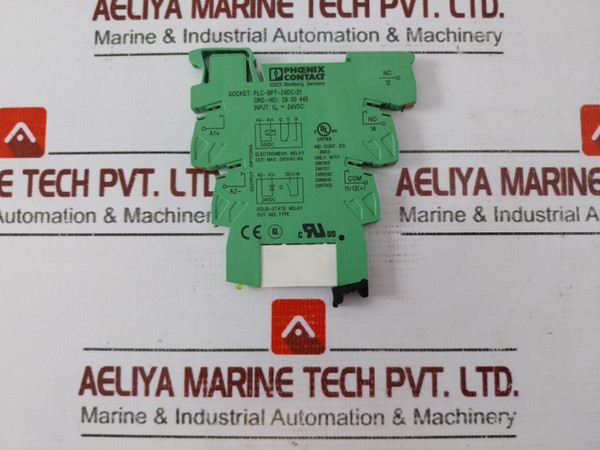Lot Of 2X Phoenix Contact Plc-bpt-24Dc/21 Relay Base With Relay 2961105 24Vdc 250Vac/6A