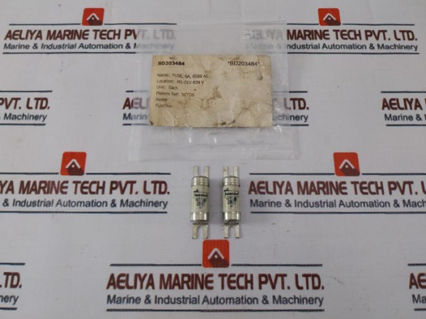 Lot Of 5X Eaton Bussmann Nitd6 Cooper Low Voltage British Standard Fuse 550Vac - New