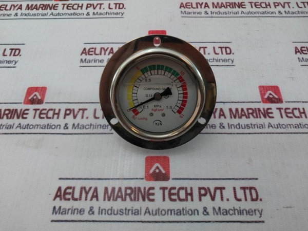Yjn Cl 1.5 Pressure Gauge 0.1 To 1.5 Mpa/Cmhg 76-0-15 Kgf/Cm2 - New