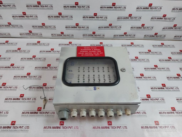 Ed Ed816 Fire Detector Panel W/ Camlock Cabinet+Key Control Switch Led Indicator - Used