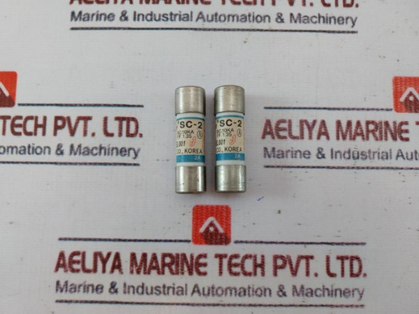 Lot Of 2X Sbf Sc-2 Cartridge Fuse 2A Ac500V/Dc250V - Used