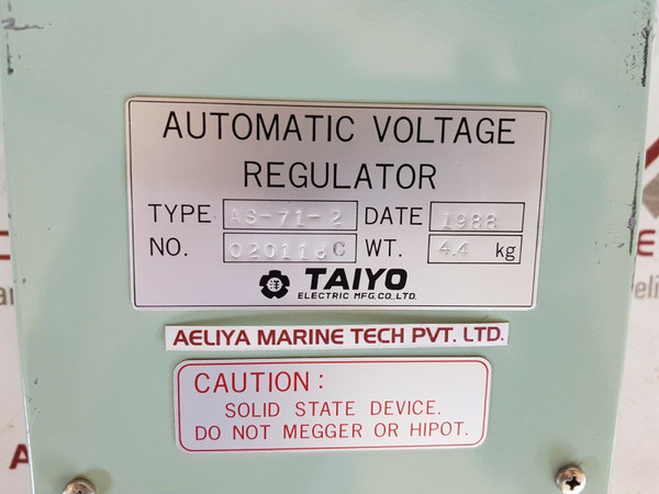 Taiyo as-71-2 automatic voltage regulator - New