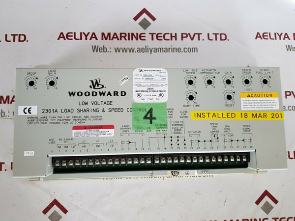 Woodward 9907-019 Low Voltage 2301A Load Sharing & Speed Control Rev H