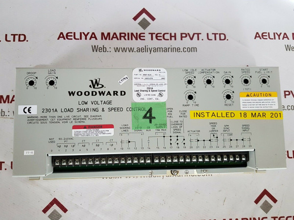 Woodward 9907-019 Low Voltage 2301A Load Sharing & Speed Control Rev H