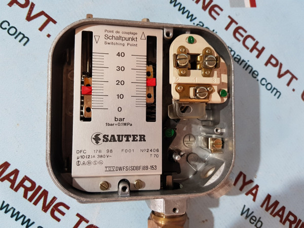 Sauter Dwfs(Sdbf)89-153 Pressure Switch 0 To 40 Pressure 10(2)A 380V - New