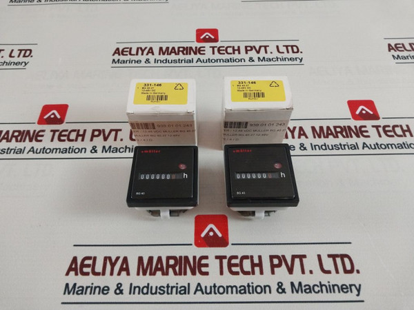 Muller Bg 40.27 Hour Counter 12-48 Vdc 939.01.01.243 - New