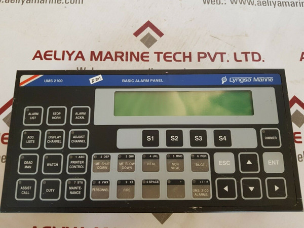 Stn atlas /lyngso marine ums 2100 basic alarm panel w 0112 - Used