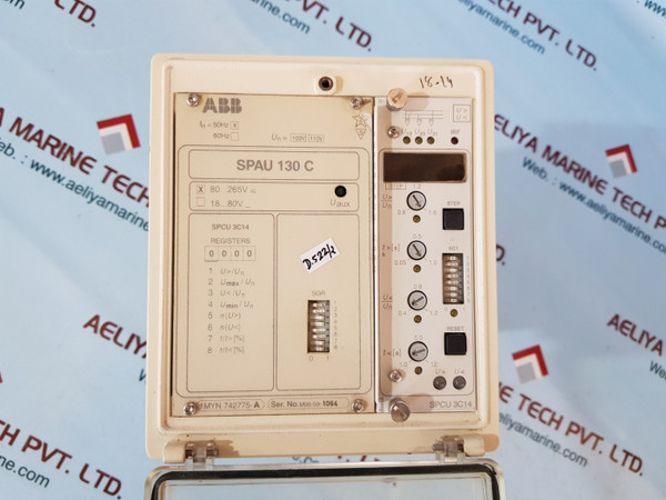 Abb spau 130c three phase voltage relay - Used