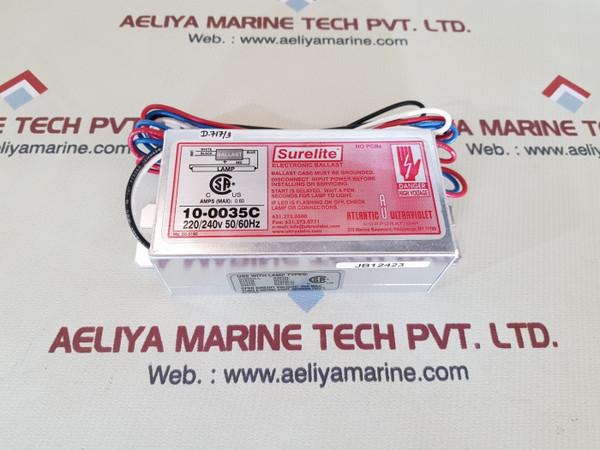 Atlantic ultraviolet 10-0035c Surelite jb12423 for uv lamps - Used