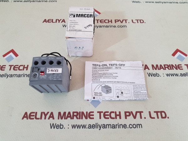 Abb Tef5-on Frontal Electronic Timer Module 1Sbc101034M6801-06/16