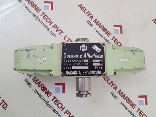 Nakakita 6m/mns69 2 solenoid 4 way valve ac110v 0.58a 60hz - Used