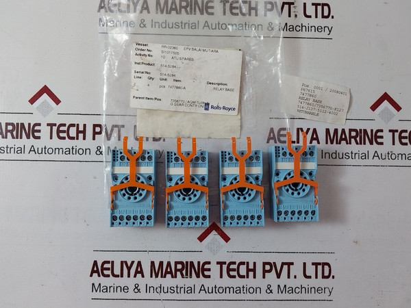 Lot Of 4X Releco S3-b Relay Socket Base - New