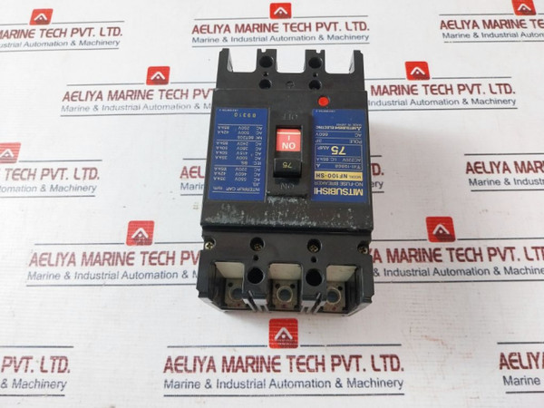Mitsubishi Electric Nf100-sh No-fuse Breaker 75Amp 3Pole 660V - Used
