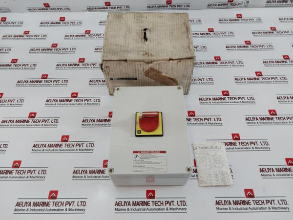 Telemecanique Vc3Gu Emergency Stop/Main Switch In Enclosure 45A Ip55 3 Pole - New