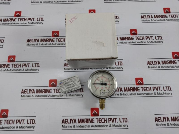 Dvz En 837-1 Liquid Pressure Gauge -0.1 To 0.5 Mpa / -1 To 5 Bar - New