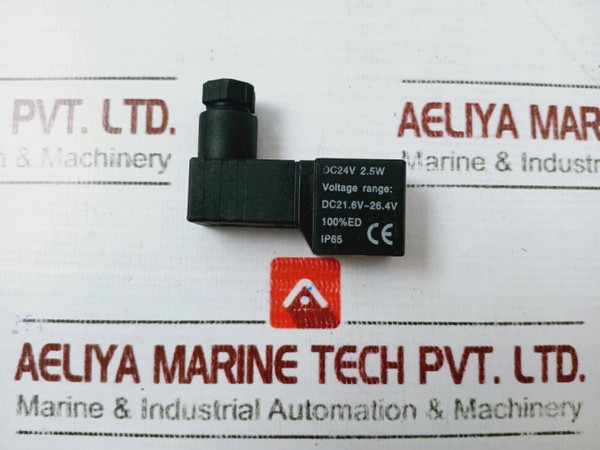 Dc24V 2.5W Solenoid Valve Coil Voltage Range 21.6V~26.4V Ip65  - Used