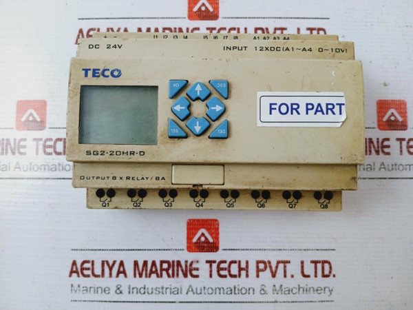 Teco Electric Sg2-20Hr-d Programmable Logic Controller (Not Working) - For Parts Only