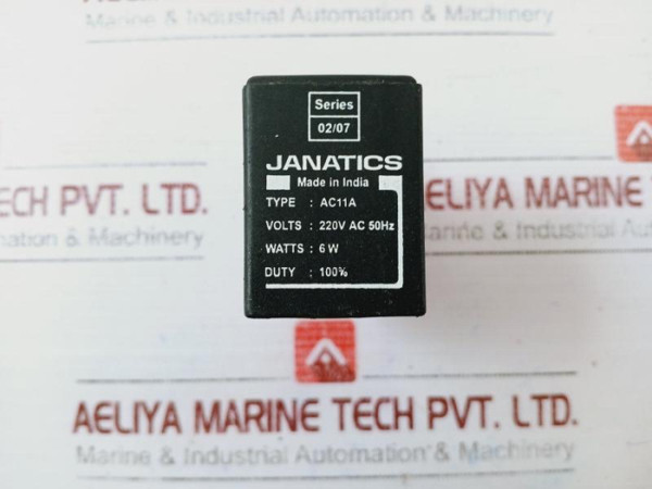Janatics Ac11A Solenoid Valve Coil Pneumatic 220V Ac 6W - Used