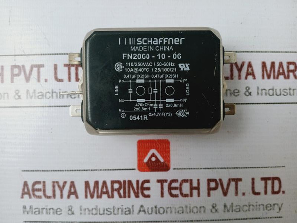 Schaffner Fn2060-10-06 Power Line Filter 0541R