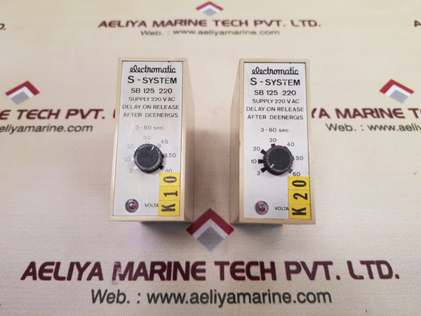 Electromatic Sb 220 Delay Release After Deenergis 3-60 sec.