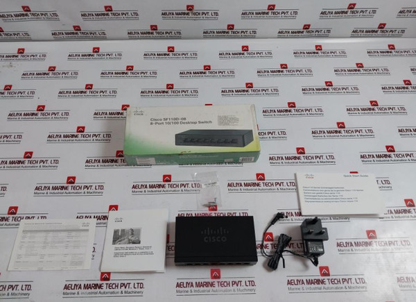 Cisco Sf110D-08 8-port Ethernet Desktop Switch W/ Power Supply Mu08-6120050-b2