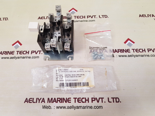 Cutler hammer c300dn3 overload relay series b1 rating b600