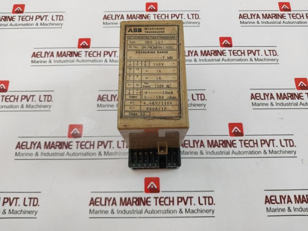 Abb Tra 267 Measuring Transducer 110V Ac 0…500 Ohm 800A/1A
