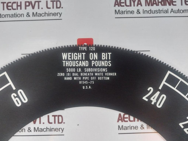 Md Totco Type 120 Weight Indicator Panel 1,680,000 Lb Capacity