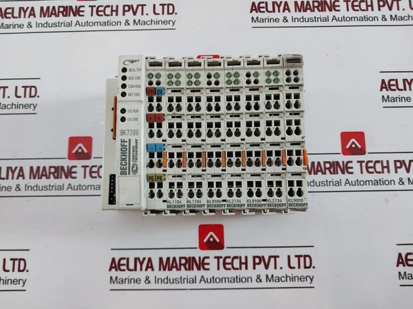 Beckhoff Bk7200 Bus Coupler With Terminal Modules Kl9010(End Terminal),Kl1104(Digital Input Terminal),Kl9100(Potential Supply Terminal),Kl2134(Digital Output Terminal)