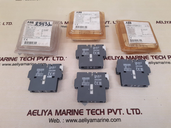 Lot Of 2X Abb Cal18-11 Auxiliary Contact Block 1Sfn010720R1011 2 Pole Module